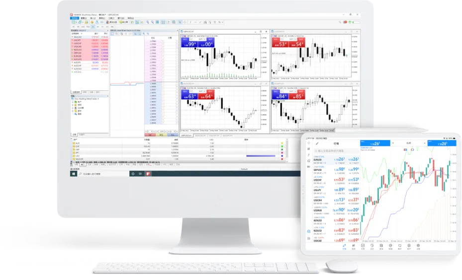 ดาวน์โหลดแพลตฟอร์มการซื้อขาย MetaTrader 5 (MT5) บนเดสก์ท็อปและมือถือ